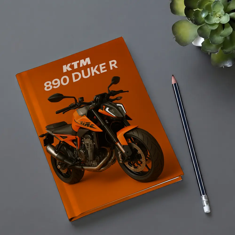 KTM 890 Duke R Orange Background – Notebooks