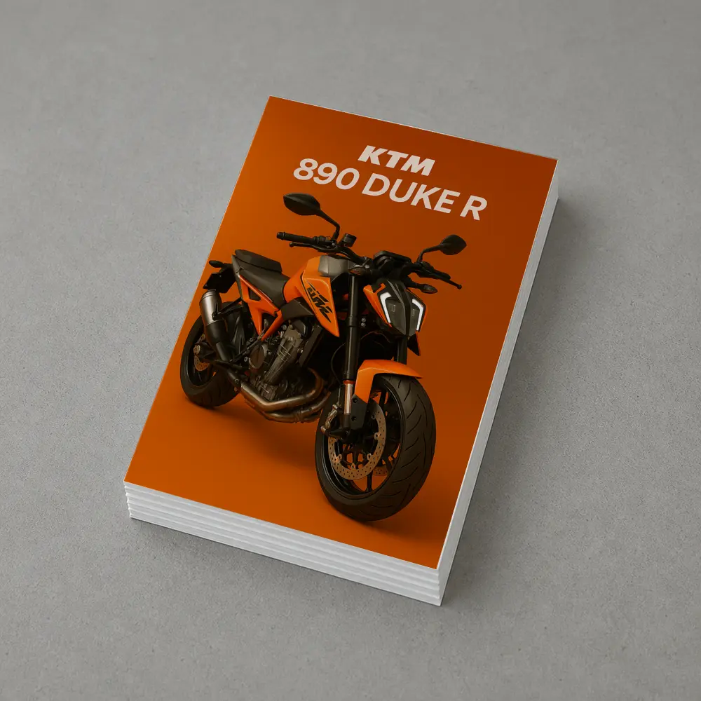 KTM 890 Duke R Orange Background – Postcards