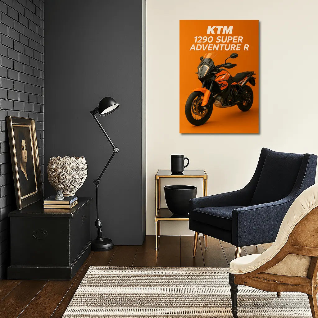 KTM 1290 Super Adventure R Orange Background – Wall Art