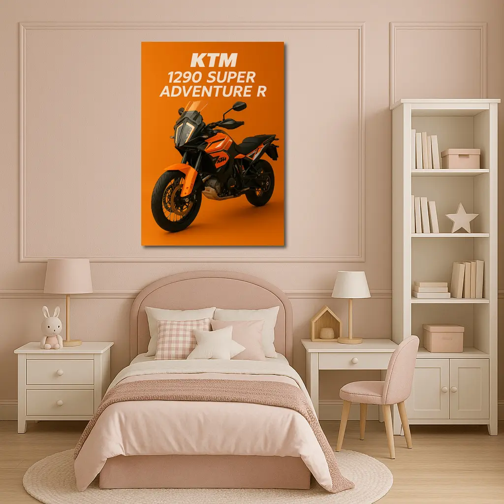 KTM 1290 Super Adventure R Orange Background – Wall Art