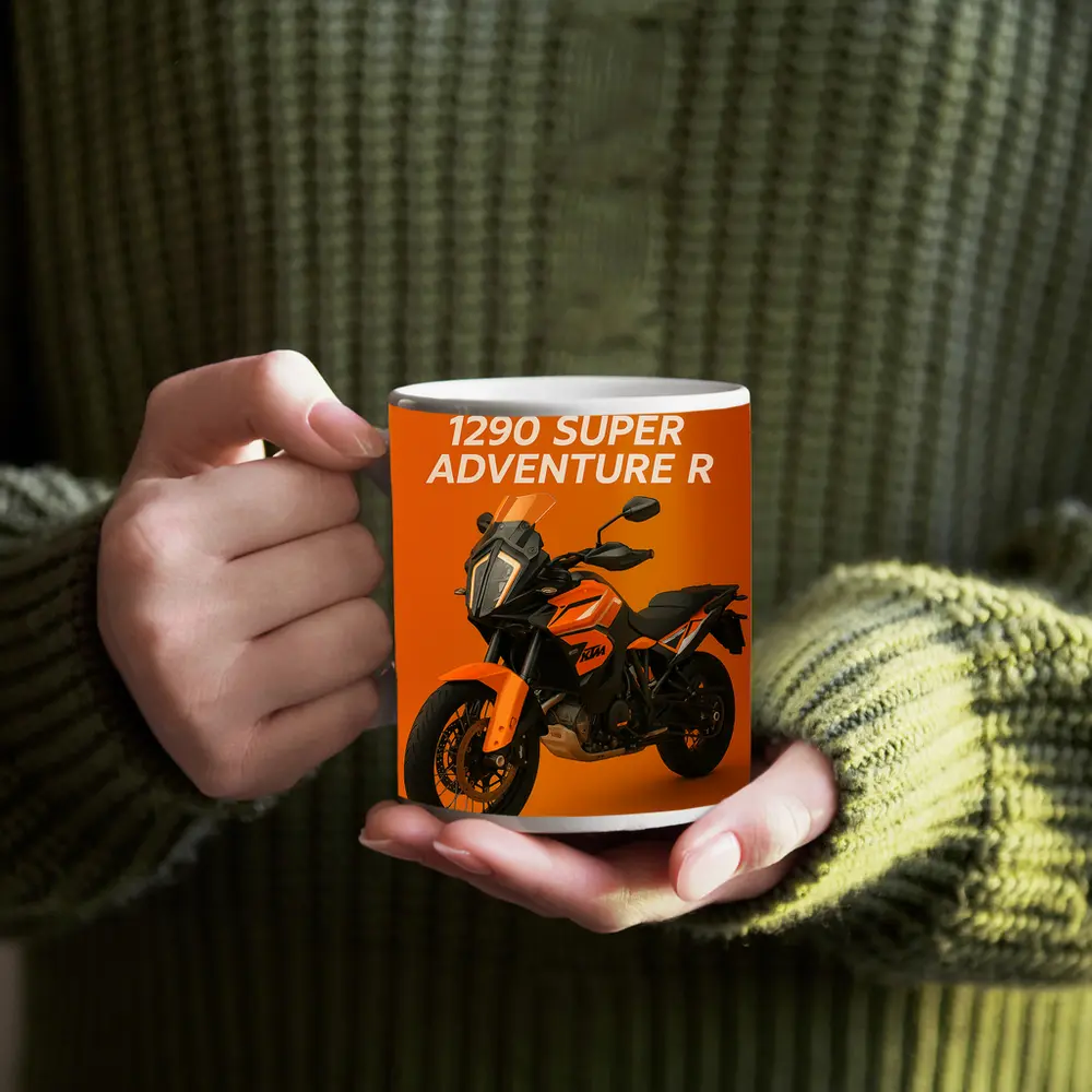 KTM 1290 Super Adventure R Orange Background – Mugs