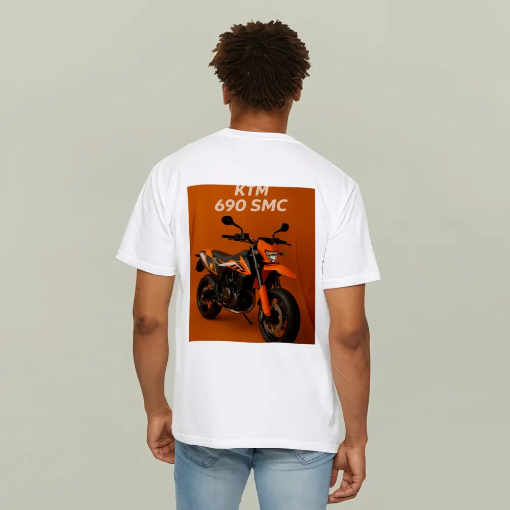 KTM 690 SMC Motorcycle Orange Studio Background – T-Shirts