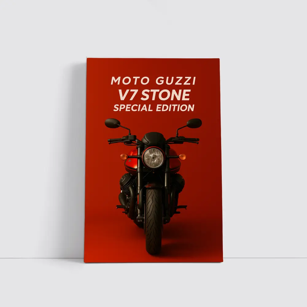 Moto Guzzi V7 Stone Special Edition Red – Wall Art