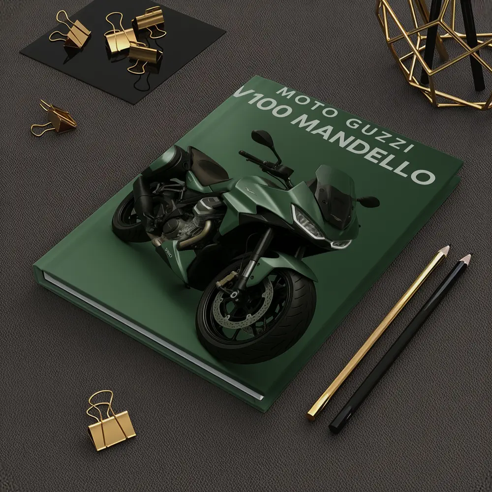 Moto Guzzi V100 Mandello Green Sport Motorcycle – Notebooks