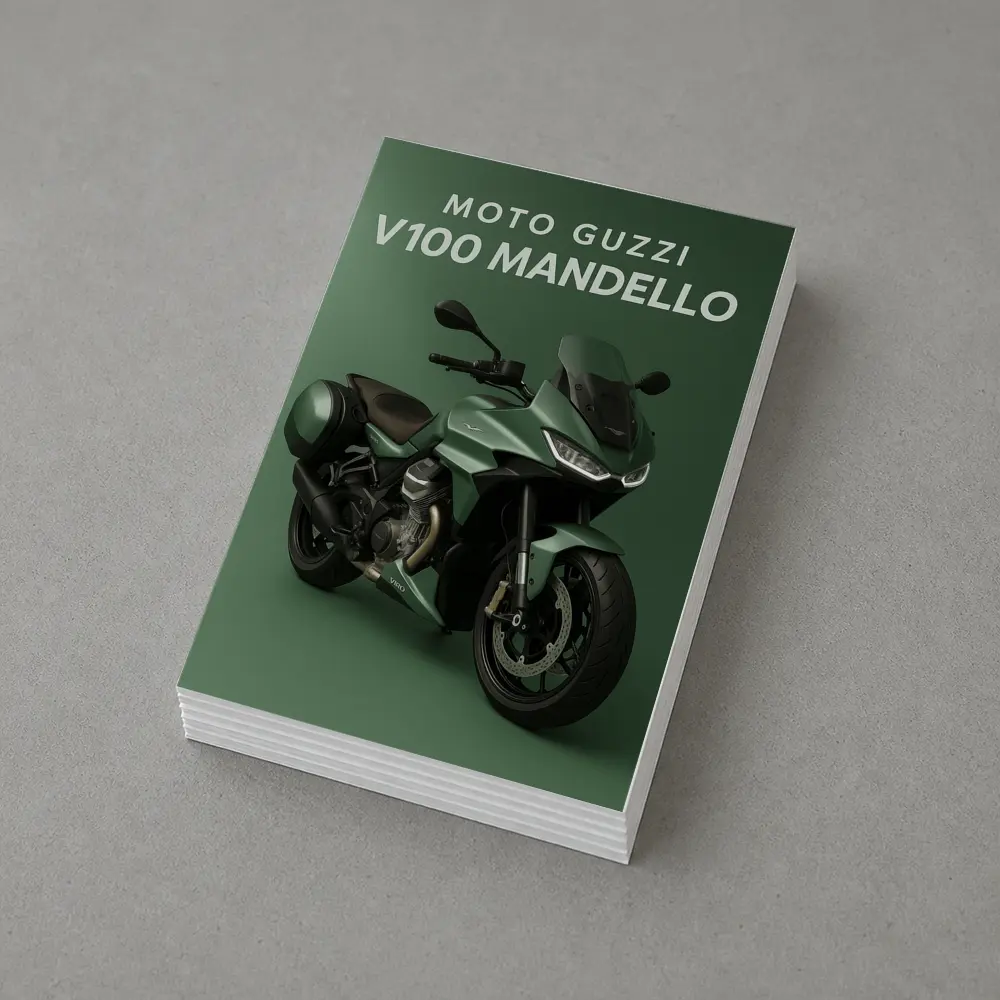 Moto Guzzi V100 Mandello Green Sport Motorcycle – Postcards