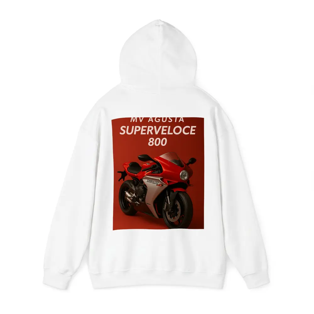 MV Agusta Superveloce 800 Red Background – Hoodies