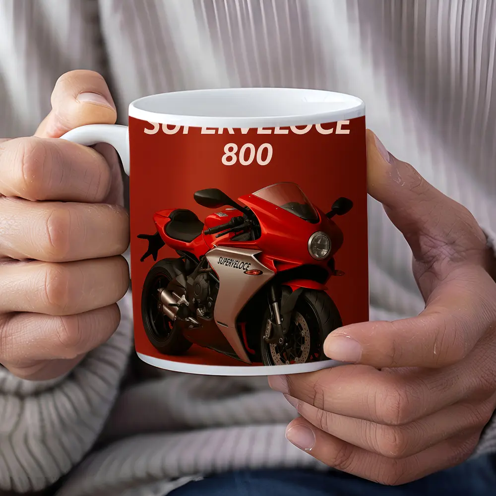 MV Agusta Superveloce 800 Red Background – Mugs