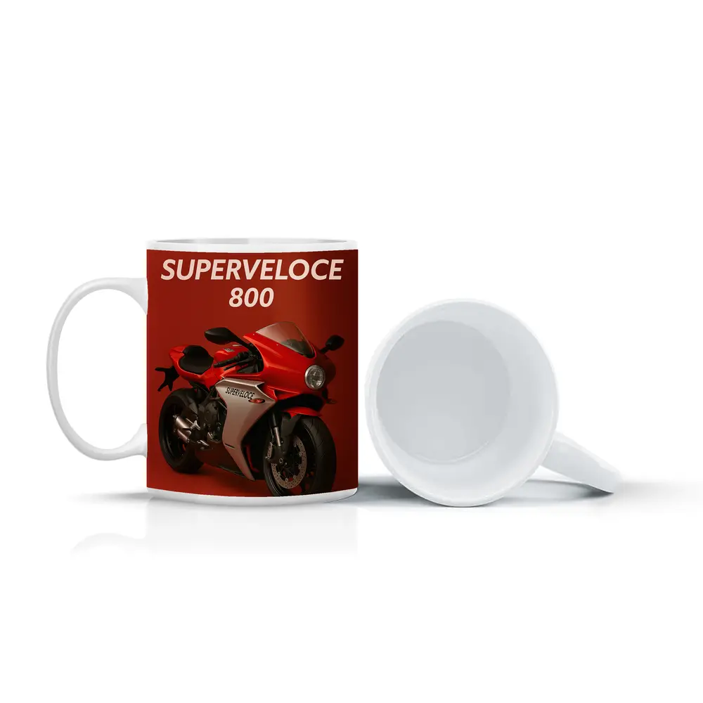 MV Agusta Superveloce 800 Red Background – Mugs