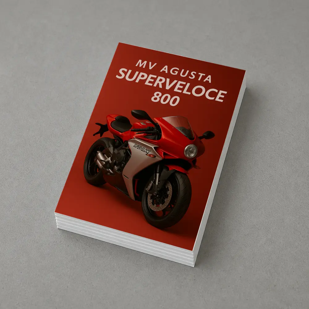 MV Agusta Superveloce 800 Red Background – Postcards
