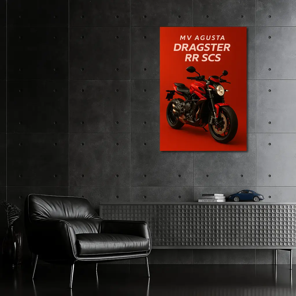 MV Agusta Dragster RR SCS Red Background – Wall Art