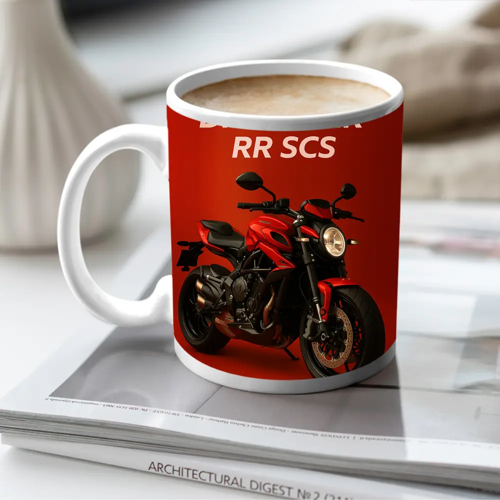 MV Agusta Dragster RR SCS Red Background – Mugs