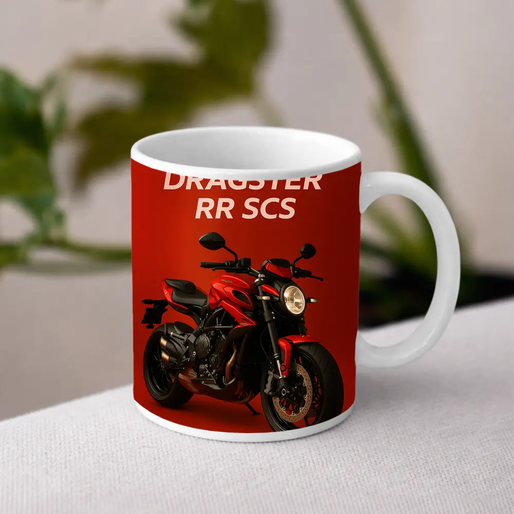 MV Agusta Dragster RR SCS Red Background – Mugs