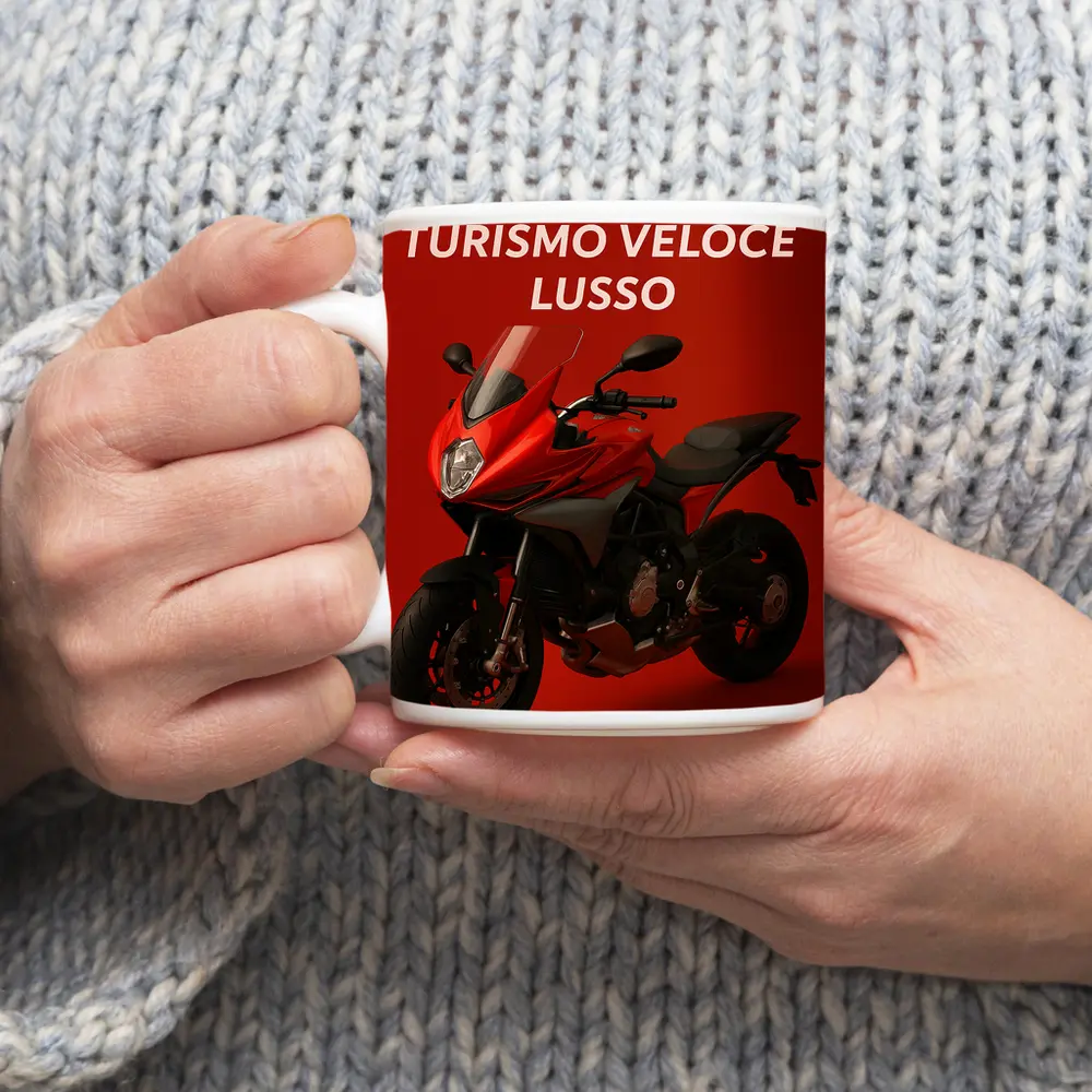 MV Agusta Turismo Veloce Lusso Red Background – Mugs