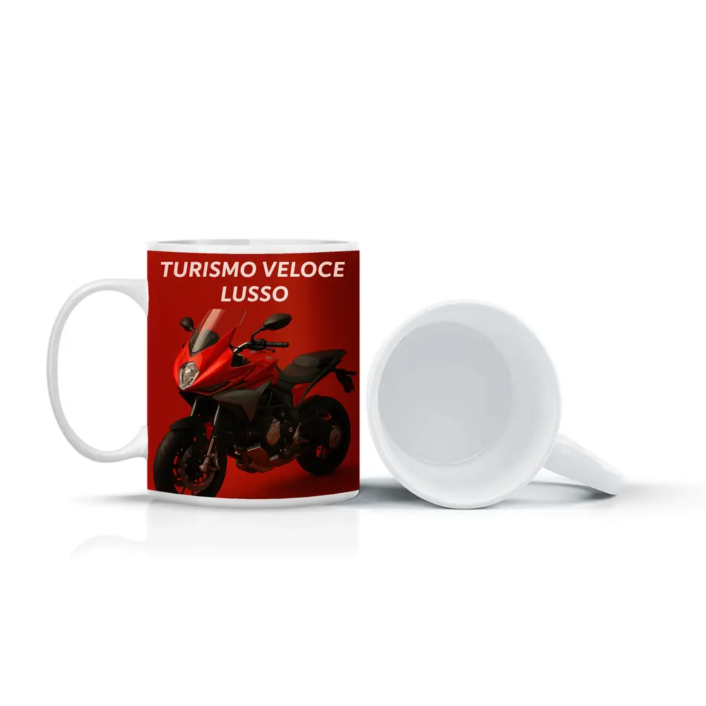 MV Agusta Turismo Veloce Lusso Red Background – Mugs