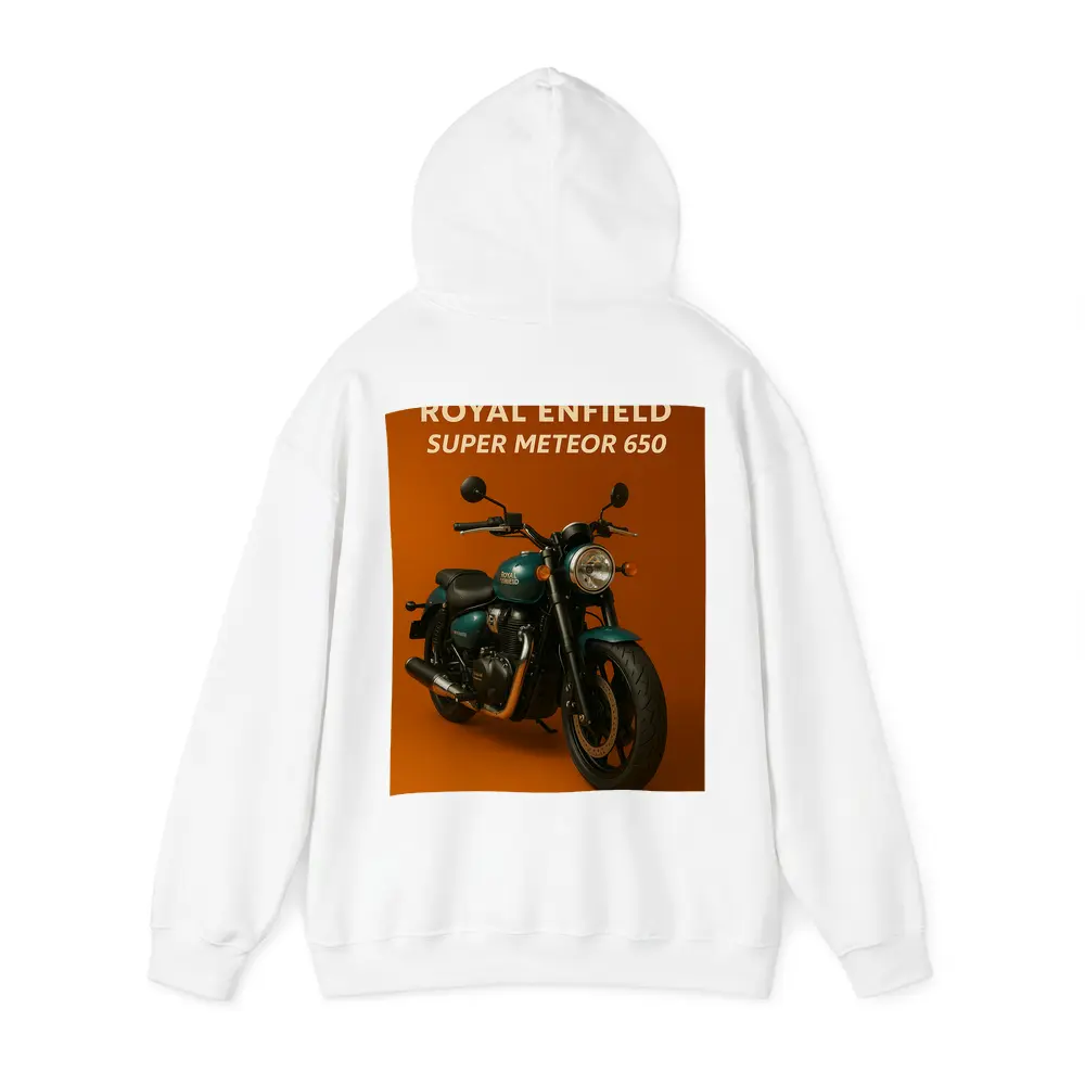 Royal Enfield Super Meteor 650 Orange Background – Hoodies