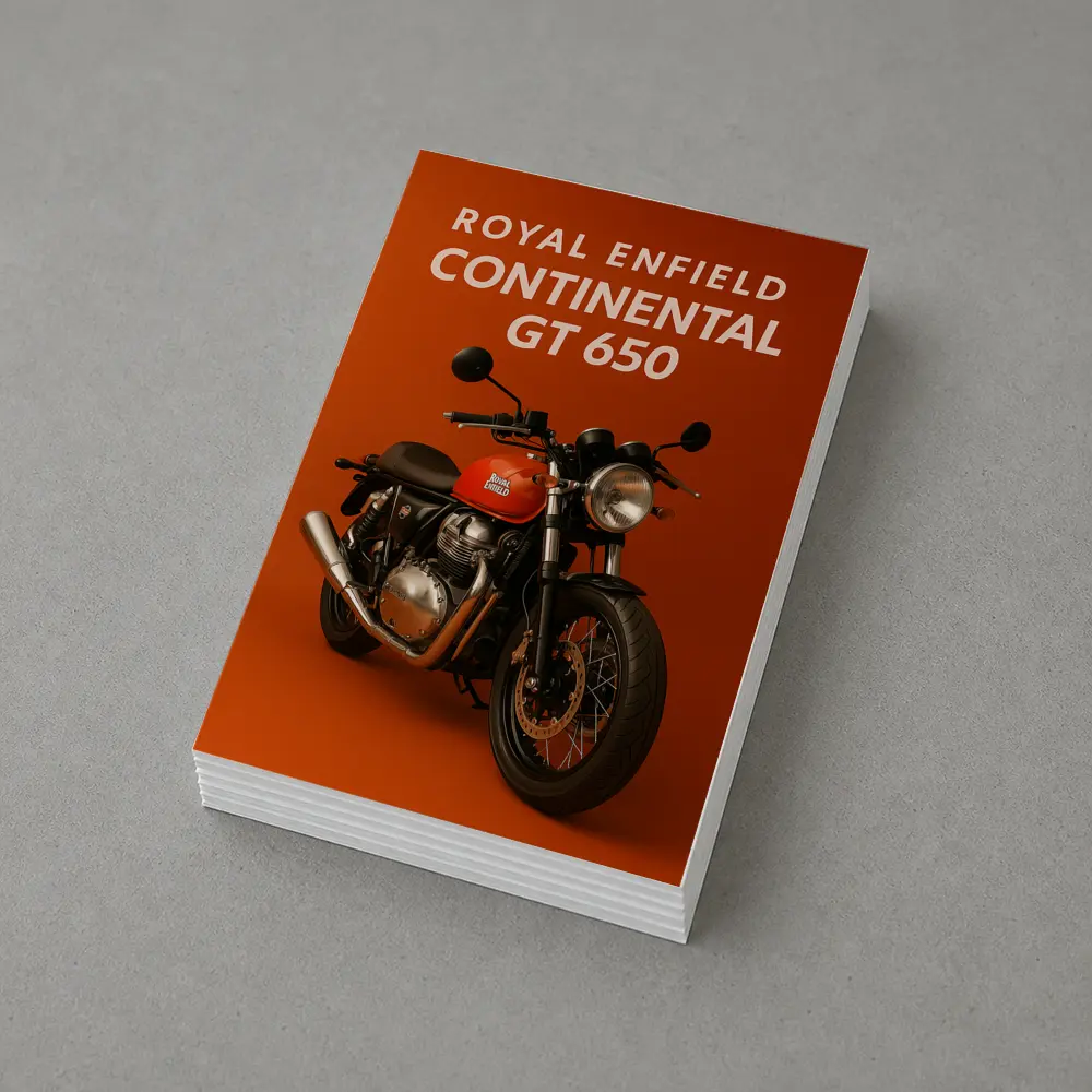 Royal Enfield Continental GT Red Orange Background – Postcards