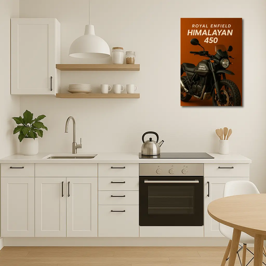 Royal Enfield Himalayan Matte Black Adventure Motorcycle – Wall Art