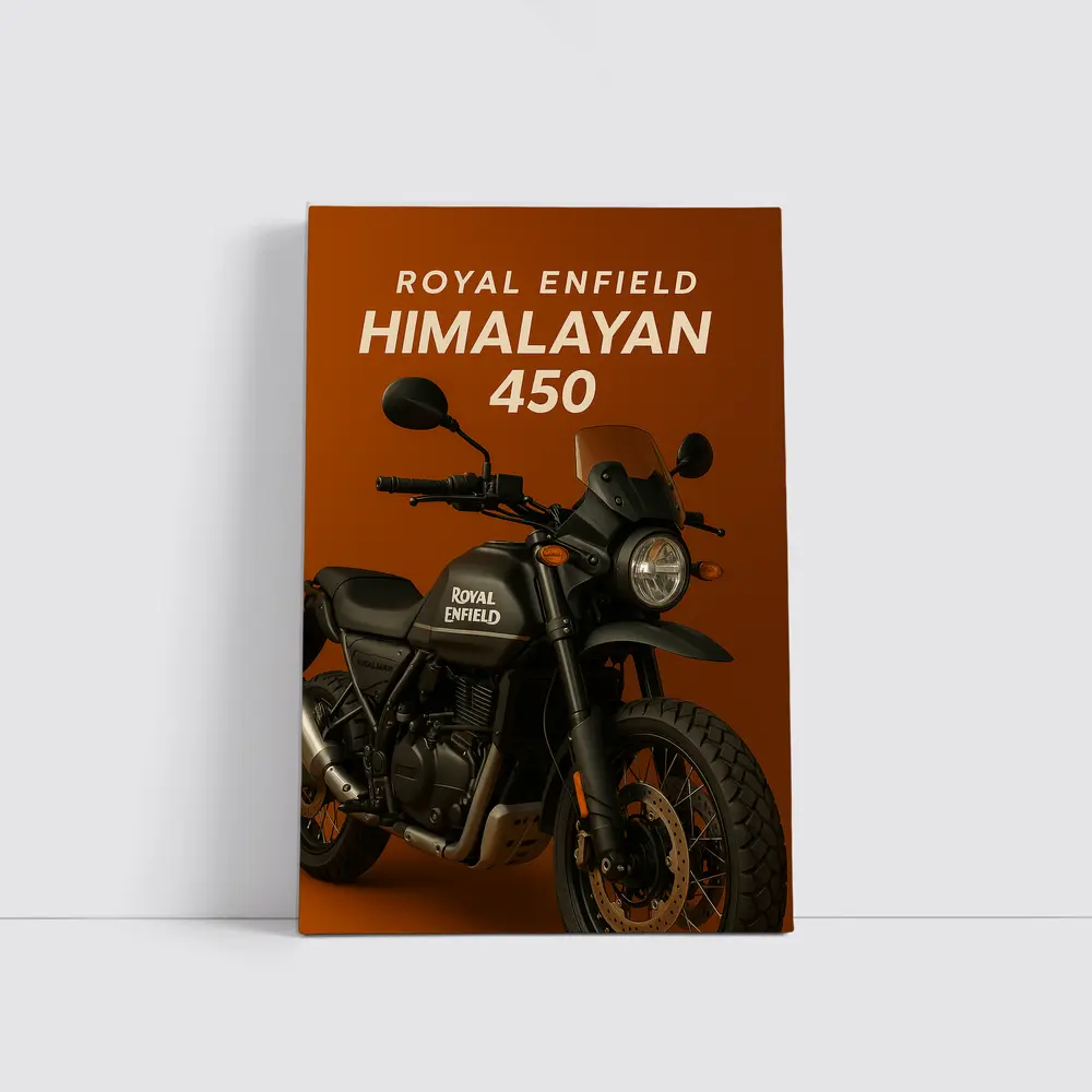 Royal Enfield Himalayan Matte Black Adventure Motorcycle – Wall Art