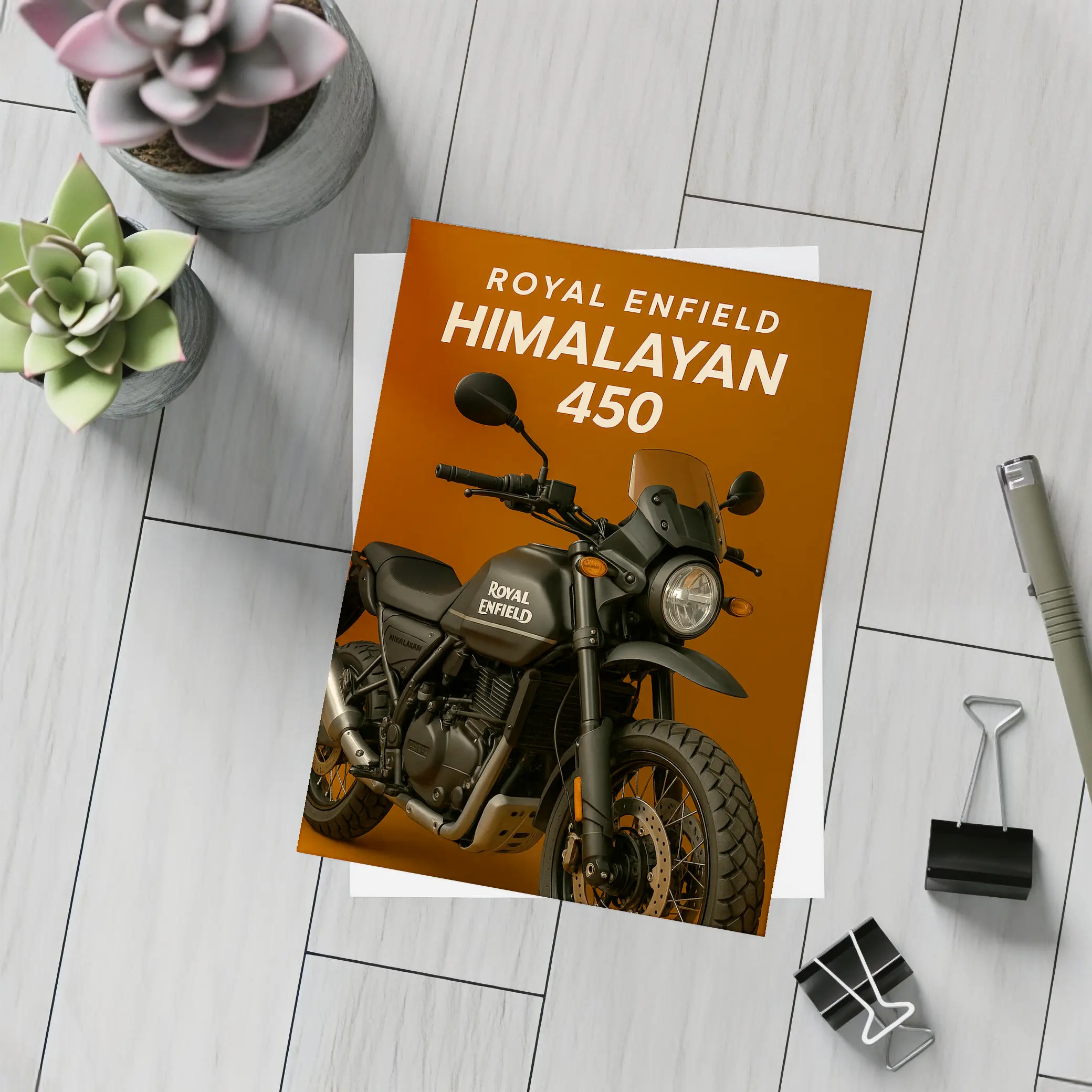 Royal Enfield Himalayan Matte Black Adventure Motorcycle – Postcards