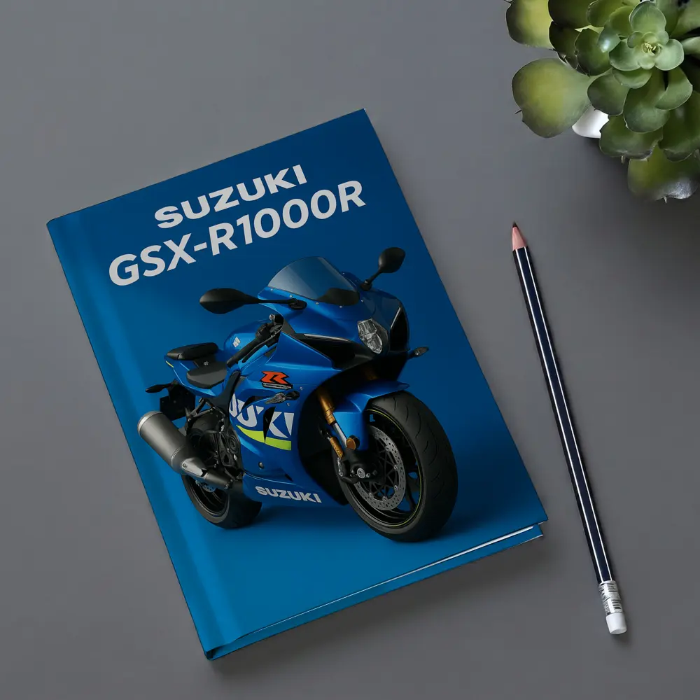 Suzuki GSX-R1000R Sport Bike Blue Background – Notebooks