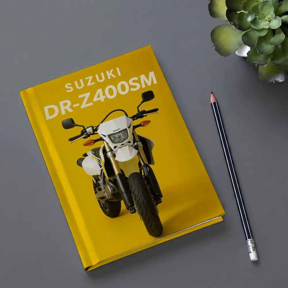 Suzuki DR-Z400SM Supermoto Yellow Background – Notebooks