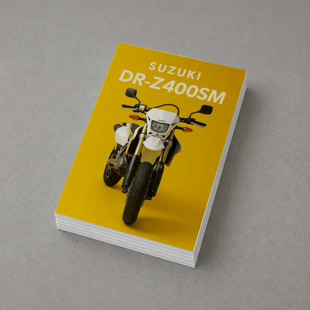 Suzuki DR-Z400SM Supermoto Yellow Background – Postcards