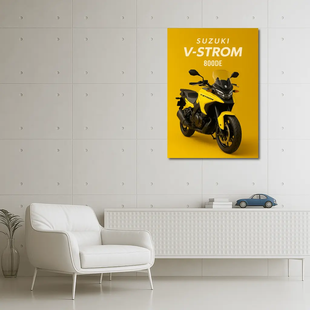 Suzuki V-Strom 800DE Yellow Adventure Motorcycle – Wall Art