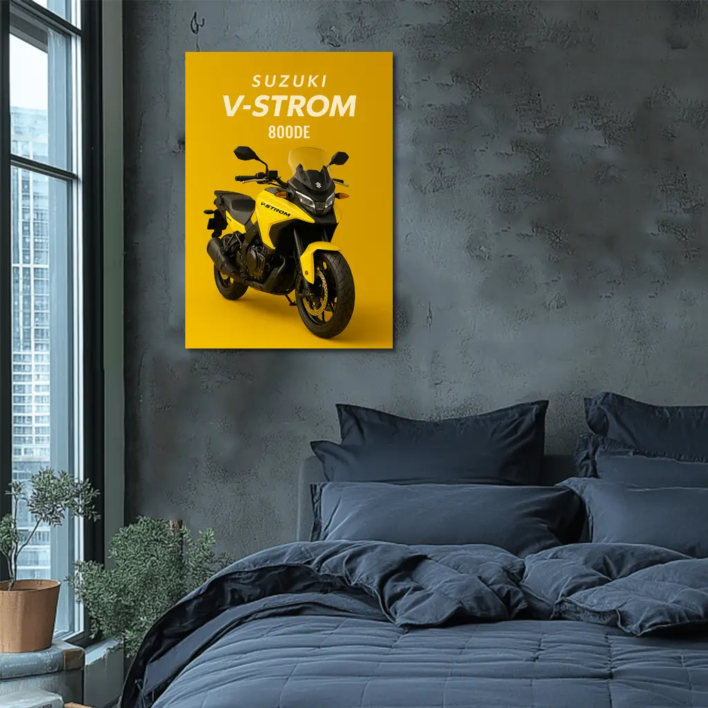 Suzuki V-Strom 800DE Yellow Adventure Motorcycle – Wall Art