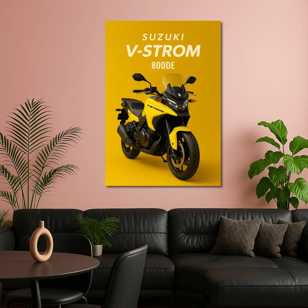 Suzuki V-Strom 800DE Yellow Adventure Motorcycle – Wall Art