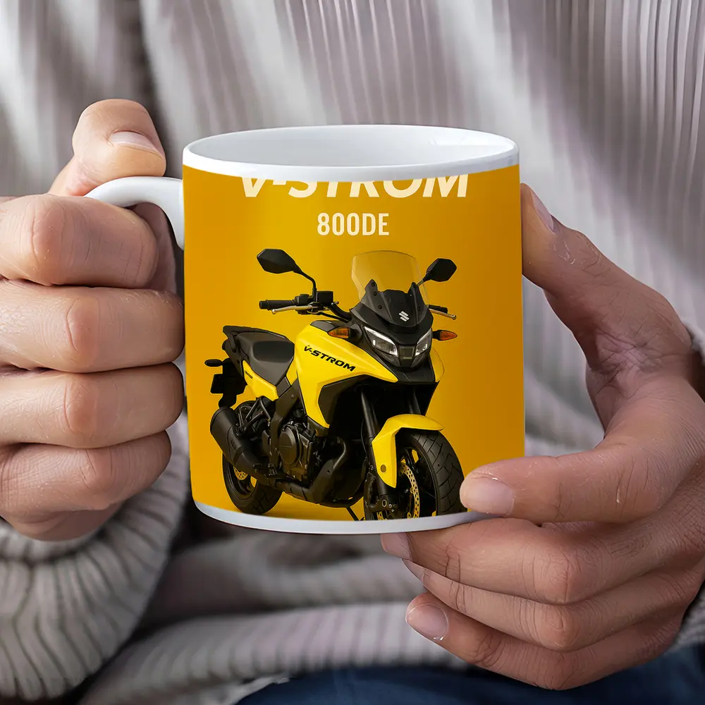Suzuki V-Strom 800DE Yellow Adventure Motorcycle – Mugs