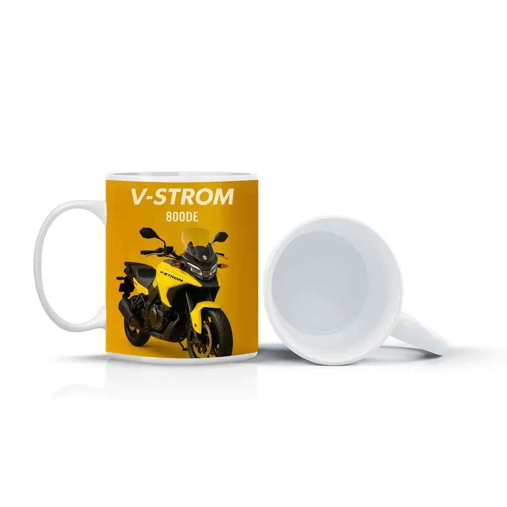 Suzuki V-Strom 800DE Yellow Adventure Motorcycle – Mugs