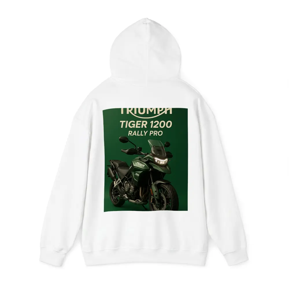 Triumph Tiger Rally Pro Green Background – Hoodies