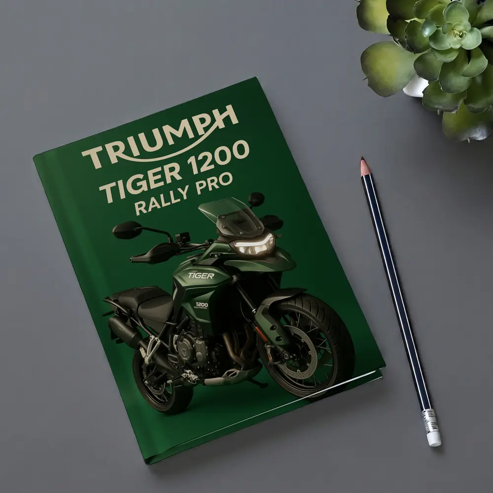 Triumph Tiger Rally Pro Green Background – Notebooks