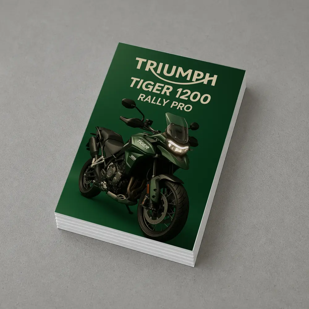 Triumph Tiger Rally Pro Green Background – Postcards