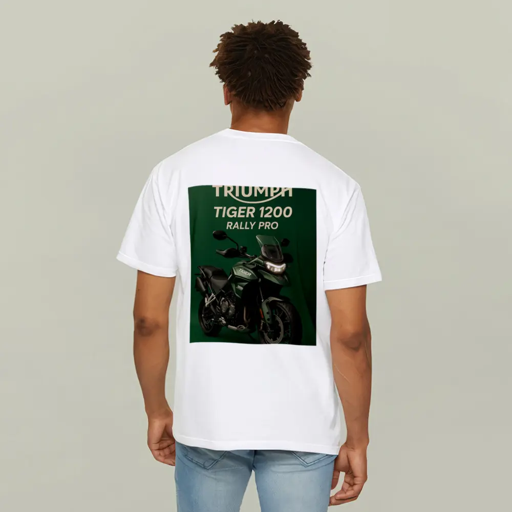 Triumph Tiger Rally Pro Green Background – T-Shirts