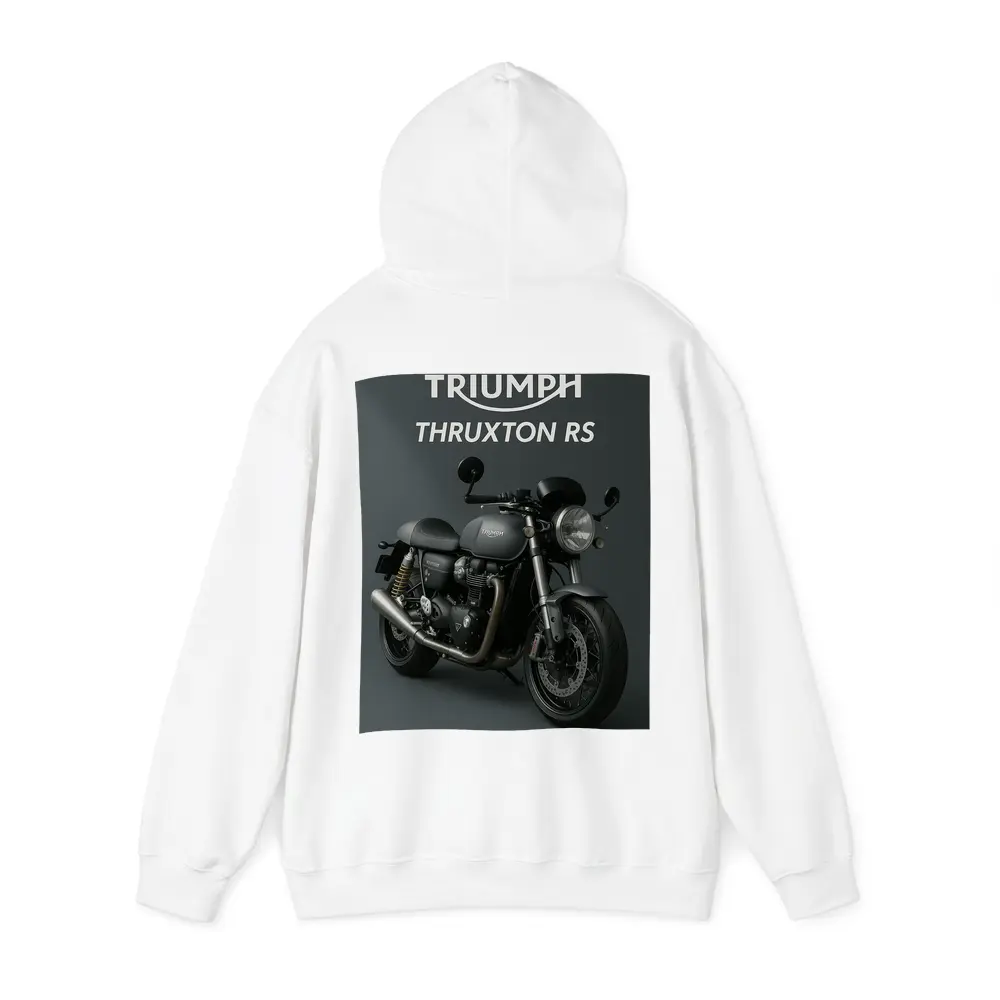 Triumph Thruxton RS Motorcycle Dark Gray Background – Hoodies