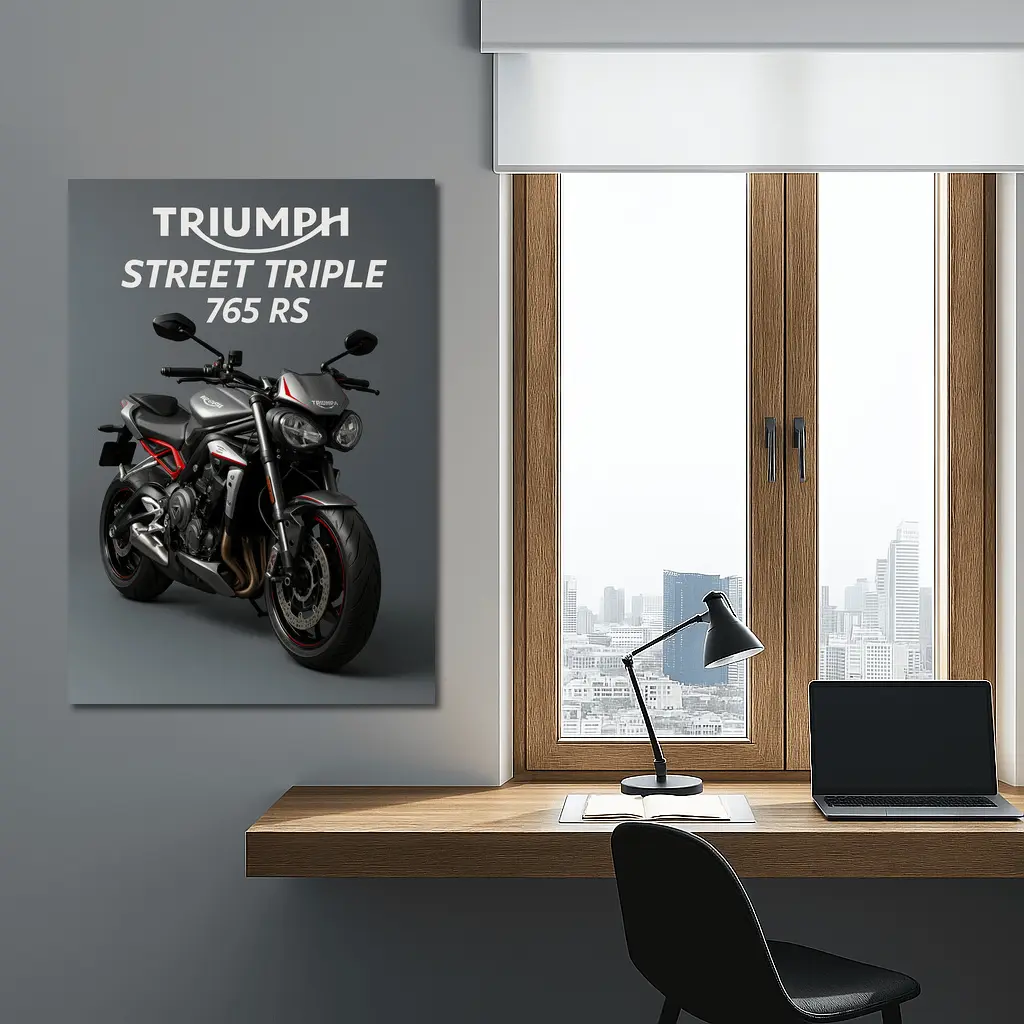 Triumph Street Triple 765 RS Gray – Wall Art