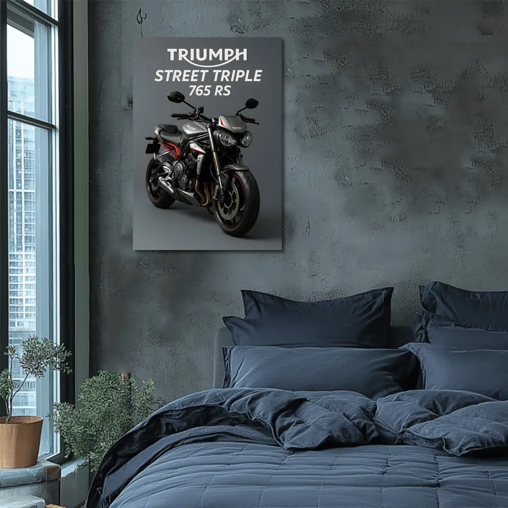 Triumph Street Triple 765 RS Gray – Wall Art