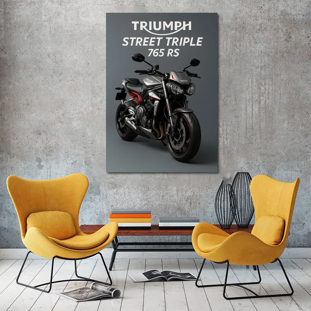 Triumph Street Triple 765 RS Gray – Wall Art