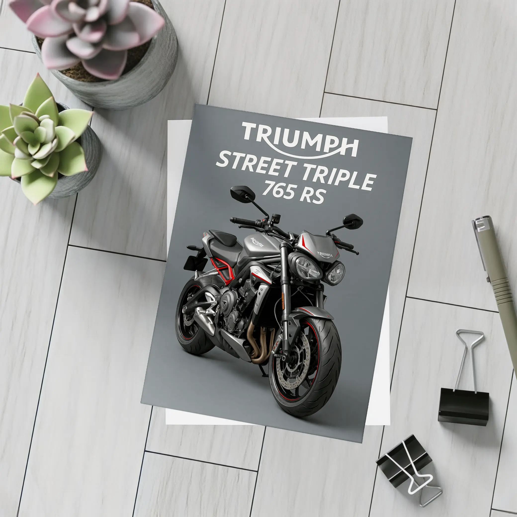 Triumph Street Triple 765 RS Gray – Postcards