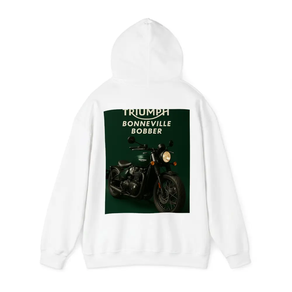Triumph Bonneville Bobber Deep Green Background – Hoodies