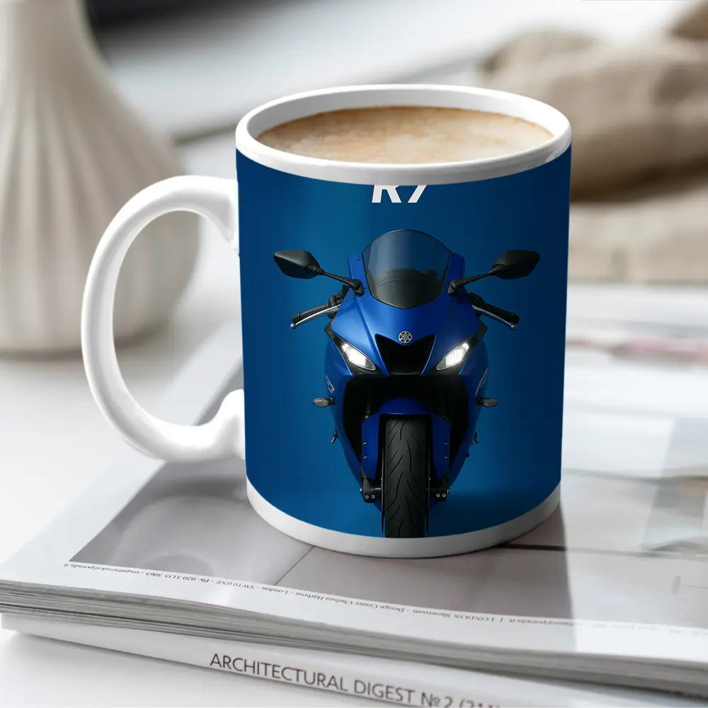 Yamaha R7 Sport Bike Blue Studio – Mugs