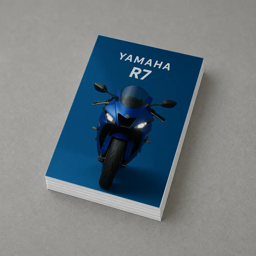 Yamaha R7 Sport Bike Blue Studio – Postcards