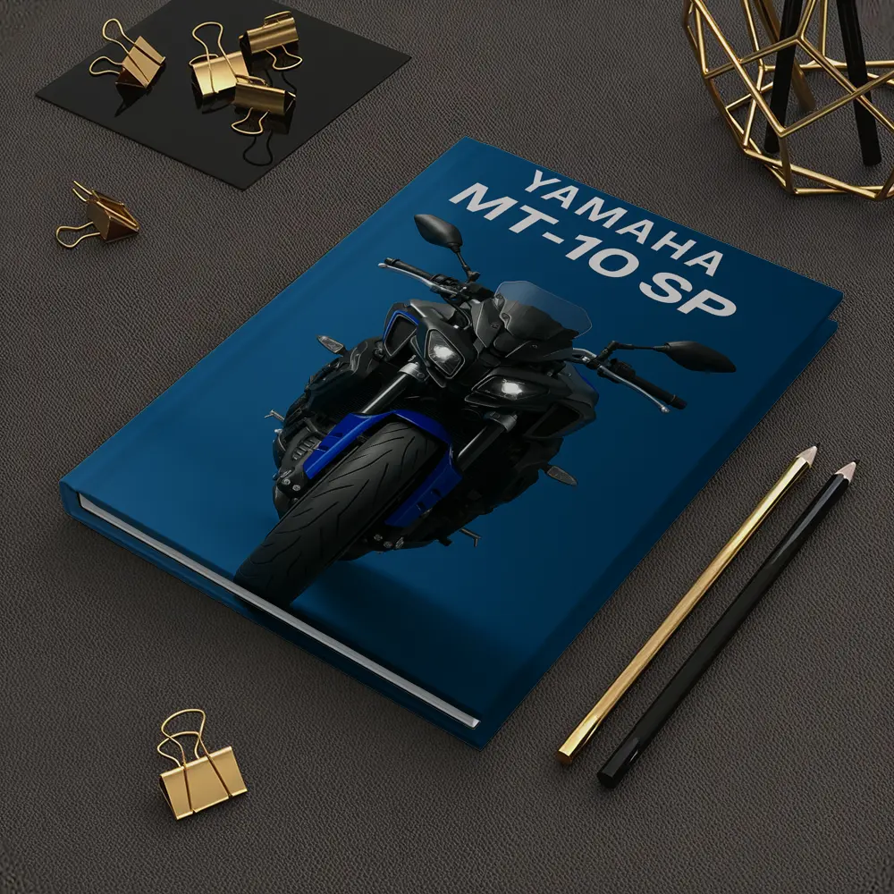 Yamaha MT-10 SP Motorcycle Blue Background – Notebooks