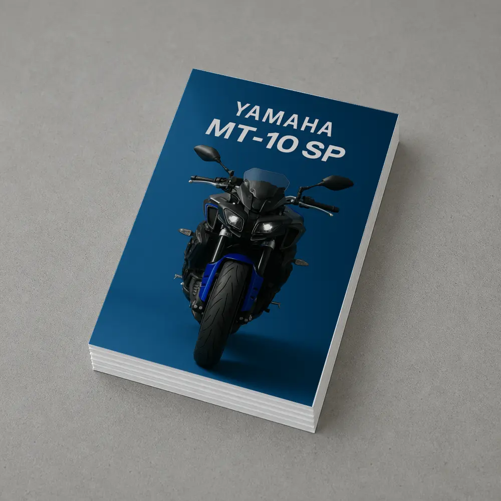 Yamaha MT-10 SP Motorcycle Blue Background – Postcards