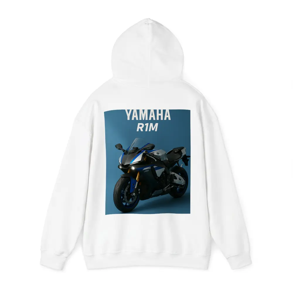 Yamaha R1M Sport Bike Blue Studio – Hoodies