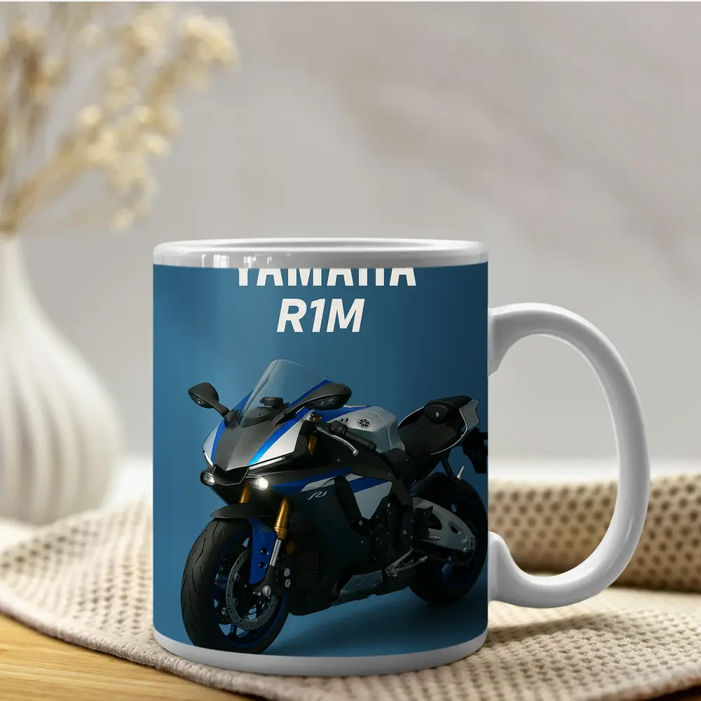 Yamaha R1M Sport Bike Blue Studio – Mugs