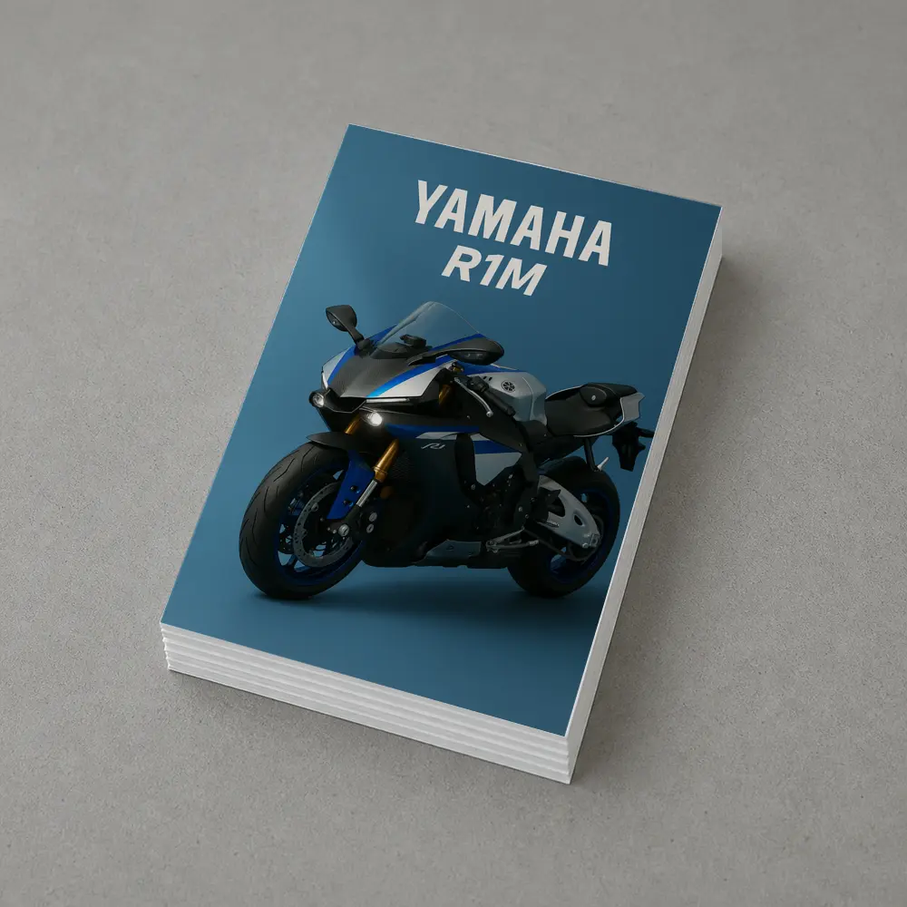 Yamaha R1M Sport Bike Blue Studio – Postcards