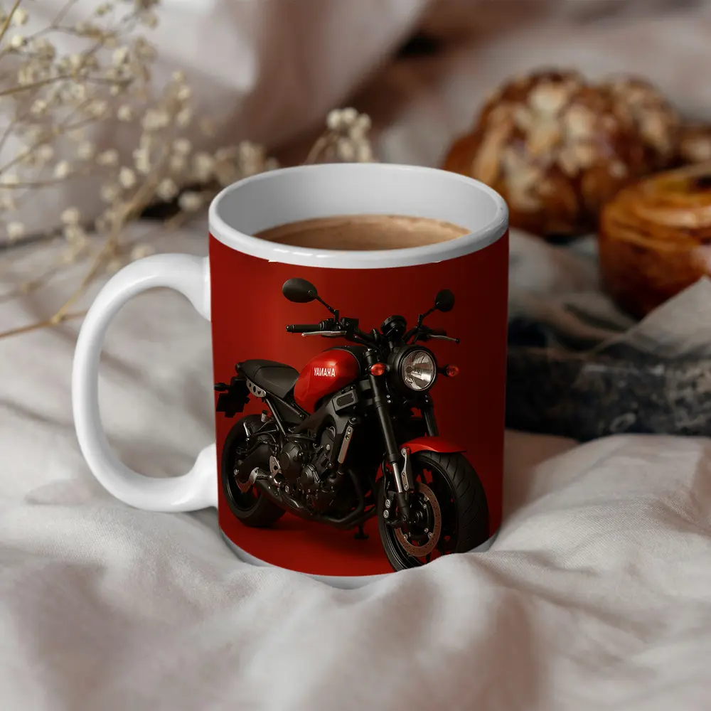 Yamaha XSR900 Motorcycle Red Studio Background – Mugs