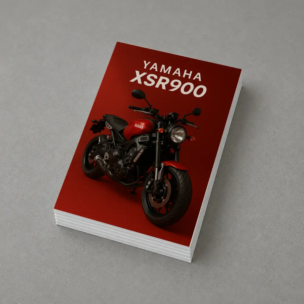 Yamaha XSR900 Motorcycle Red Studio Background – Postcards